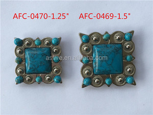 Meilleures ventes Conchos en cristal de style occidental Usine Boucles de ceinture en gros en zinc - Product Image 6