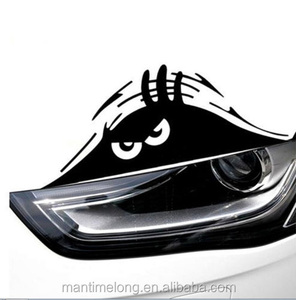 Autocollant de voiture amusant avec motif de monstre qui fait la tête, autocollant de voiture d'échantillon, design d'autocollant de voiture, autocollant de carrosserie de voiture, image - Product Image 2
