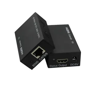 Davift HDMI Extender Atas Tunggal CAT5E/6 Utp Rj45 60 M 3D 1080P HDMI Penguat Sinyal Hingga 60 Meter Penerima Pemancar HDMI 60 M