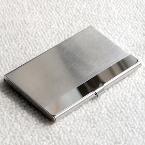 Porte-cartes de visite en métal mince pour hommes porte-cartes de poche porte-cartes de visite en acier inoxydable porte-cartes - Product Image 1