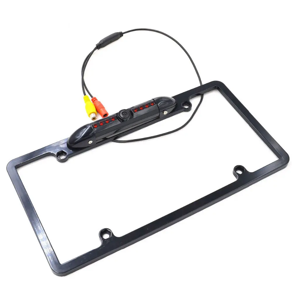 Hot selling American Standard Wired License plate frame camera with IR light