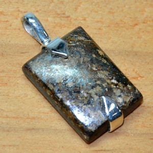 925 Sterling Silver Gold Sheen Obsidian Pendentif Inde Mode Pendentif De Mariée avec Pierre Précieuse ESP249 Bijoux - Product Image 2