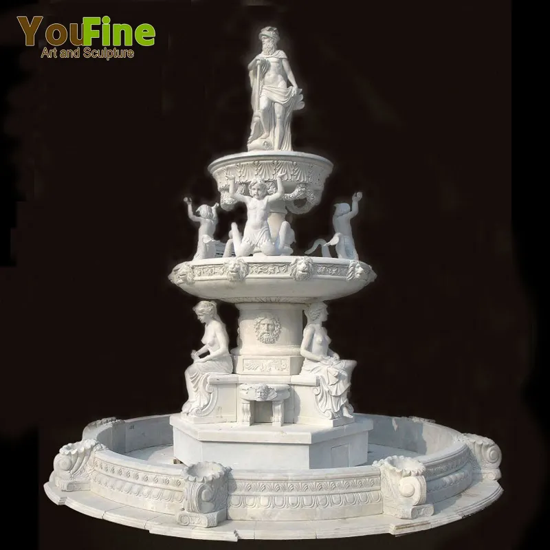 Statue de fontaine d'eau, grande fontaine de jardin d'extérieur, en stock