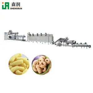 Corn Extruded Puffed Snack Food Production Line Corn Snacks Puffed Food Making Machine