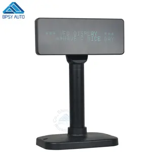 Display de cliente vfd, display de cliente ajustável para superfício com 2 linhas de pólo