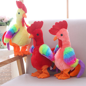 Offre Spéciale jouet en peluche coq en peluche coloré électrique de conception intéressante pour chanter et danser - Product Image 4