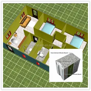 72 Вт/квадратный метр Китай современный дизайн дома, сборный дом из элементов заводского изготовления с 3 спальнями