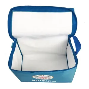 6 Can Cooler Bag Small Soft Nylon Logo Printed Ice Cooling 330ml Beer Can 6 Pack Cooler Bag