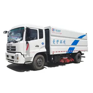 Dongfeng Hoge Kwaliteit Street Sweeper Truck Met 4 Borstels En Een Vacuüm Zuig Voor Vegen Road