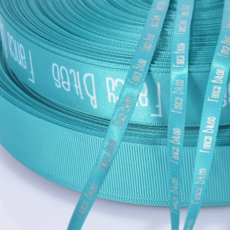 Custom logo Polyester Printed Satin Ribbon Image 4