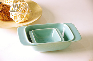 Lot de bols rectangulaires en céramique Microware Safe, émaillés flambe, pour soupe et service, vente en gros - Product Image 6