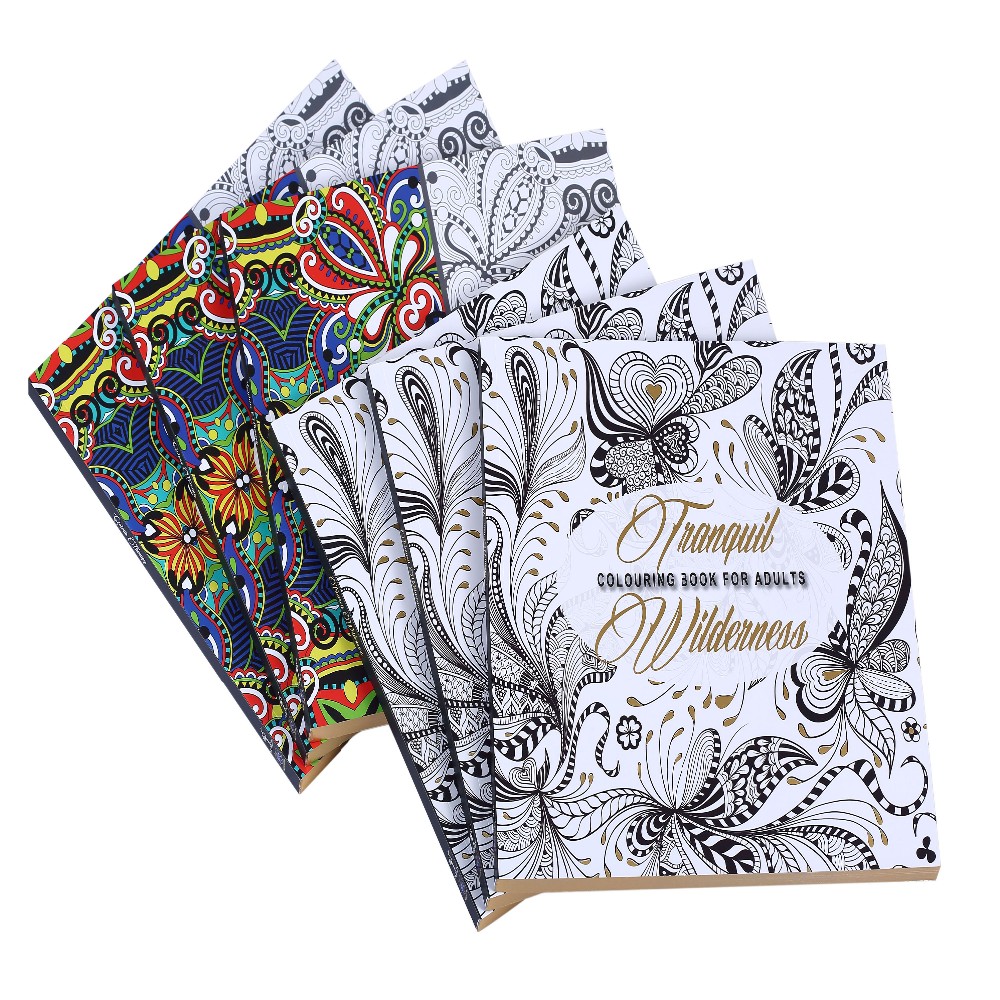 Latest popular softcover secret garden adults coloring book printing