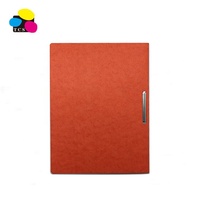 Carpeta de Archivo Personalizada con Impresión UV Ecológica, Tamaño A4/Carta, Color Naranja, con Diseño de Mármol, Marca Three-Color Stone, Venta al Por Mayor