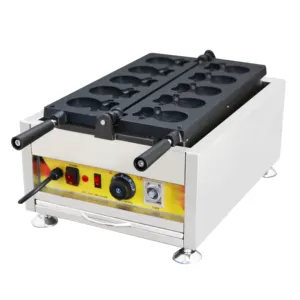 Mini Semi-automatic Pan Cat Shape Waffle Cake Making Machine