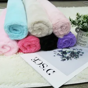 Stok Banyak 100% Poliester Bulu Palsu Kelinci Kain Pelapis untuk Dofa Bantal HT-PRHFF-A - Product Image 1