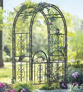 Arco Decorativo de Metal Bronze para Jardim com Portão - Product Image 3
