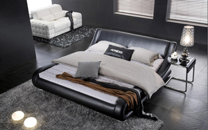 Hot Sale Bedroom Furniture Modern Pu <strong>Leather</strong> <strong>Bed</strong> King Size <strong>Faux</strong> <strong>Leather</strong> <strong>Beds</strong> <strong>Frame</strong> - Product Image 4