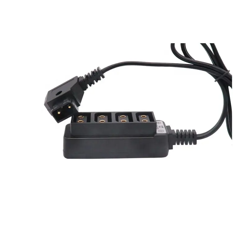 MOCO 2 Pin D-Tap Male to 4-Port D-Tap Splitter Female Cable for Anton Bauer V-mount Battery