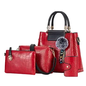2019 حار بيع الأزياء وجميلة الكلاسيكية خمر حقيبة يد المرأة السيدات طقم حقيبة يدوية