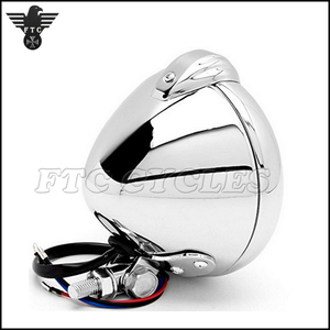 Lente cromada transparente de 4,5 ", faro Vintage para motocicleta, para Harley Cafe Racer - Product Image 5