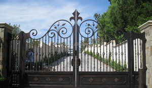 Puerta Principal Moderna de Hierro Forjado Ecológica Nolens con Diseño Ornamental, Fácil de Montar, Puerta de Seguridad para Jardines - Product Image 5