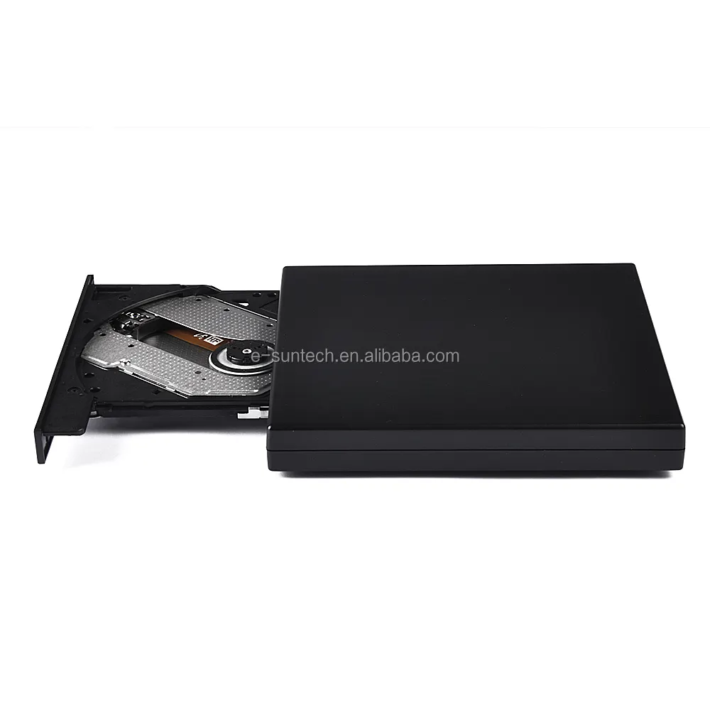 Unidade de dvd slim, bandeja para carregamento, unidade de cd rom externa/queimador/gravador de dvd/duplicador de dvd para computador portátil