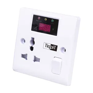 220v Digital Led Display Wall Voltage Surge Switch Protector Avs Voltage Protector