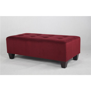 Entrega rápida de sala de estar mesa de café de gran tamaño rojo tela de tela Otomano - Product Image 2