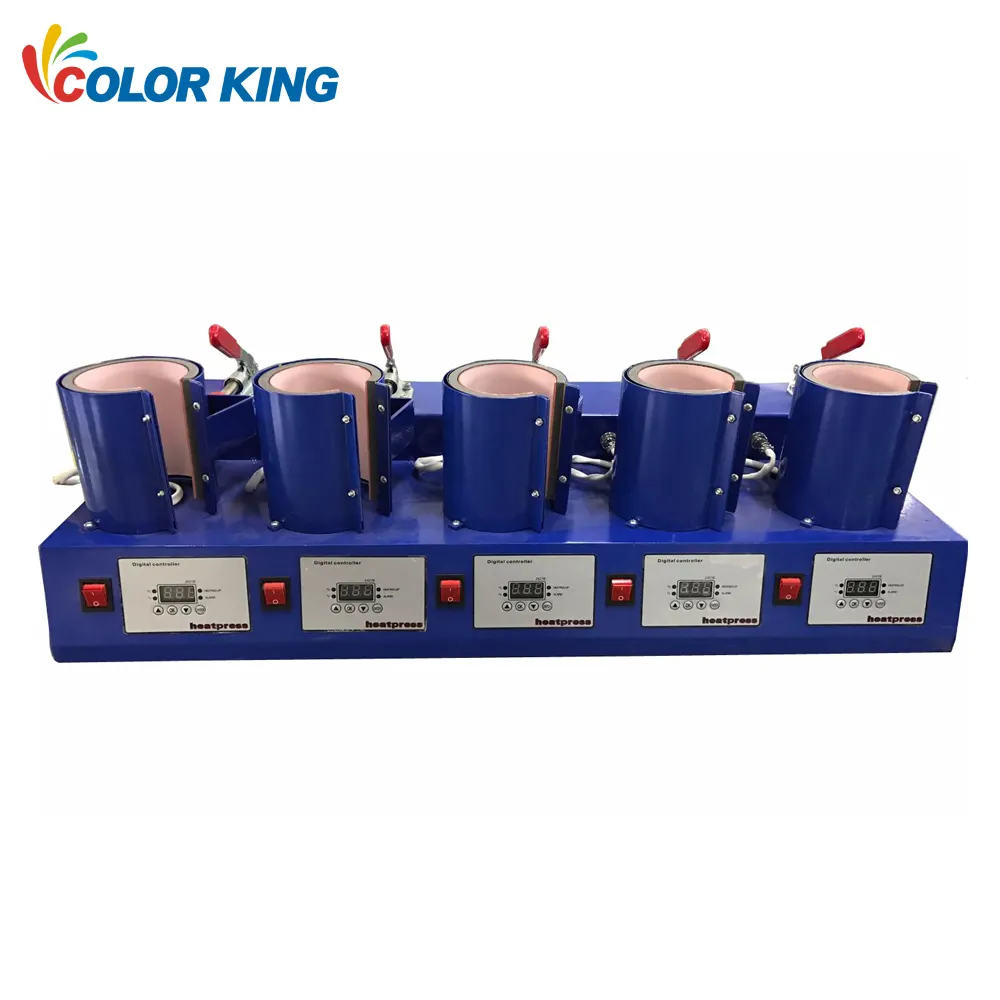 Colorking 5in1 kupa ısı basın makinesi kupa veya bardak baskı CK105 * 5