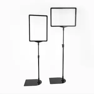 Metal Display Stand Free Samples Metal Supermarket Display A4 Adjustable Pedestal Sign Stand For Promotion