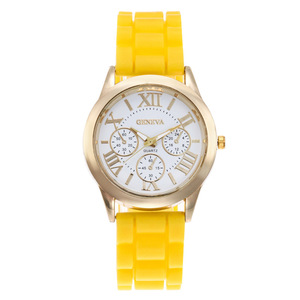 Montre en gel de silice de Genève, montre pour femmes de couleur bonbon, montre à quartz, montre de mode féminine - Product Image 6