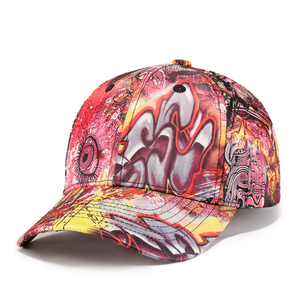 Cappellino da Baseball stampato a sublimazione personalizzato in bianco con 6 pannelli in cotone senza campione, cappellini sportivi tinti - Product Image 2