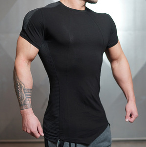Camiseta Deportiva Personalizada con Logotipo, Camiseta de Gimnasio de Poliéster Comprimido para Hombre - Product Image 3