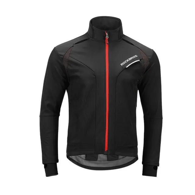 ROCKBROS Long sleeve Cycling Sets Winter Thermal Fleece Jersey Windproof Reflective Rainproof Riding sportswear cycling jacket