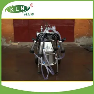 portable rotary vane vacuum pump & motor type milking extruding machine for cow with 1 milk barral