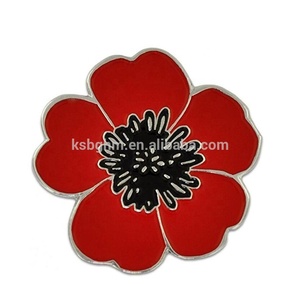 ขายส่งที่กำหนดเองราคาถูกโลหะดอกไม้ <span class=keywords><strong>poppy</strong></span> badge lapel <span class=keywords><strong>pins</strong></span> - Product Image 2