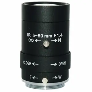 Lente CCTV de 5-50mm y 1/3 "F1.6 CS Montaje de 55-6,7 grados para cámara CCTV IP de SL-0155