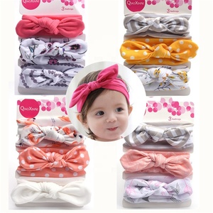 Della fabbrica del commercio all'ingrosso di stampa personalizzata <span class=keywords><strong>per</strong></span> bambini accessori <span class=keywords><strong>per</strong></span> <span class=keywords><strong>capelli</strong></span> wrap set <span class=keywords><strong>fascia</strong></span> del bambino 3pcs turbante annodato della ragazza hairbands - Product Image 1