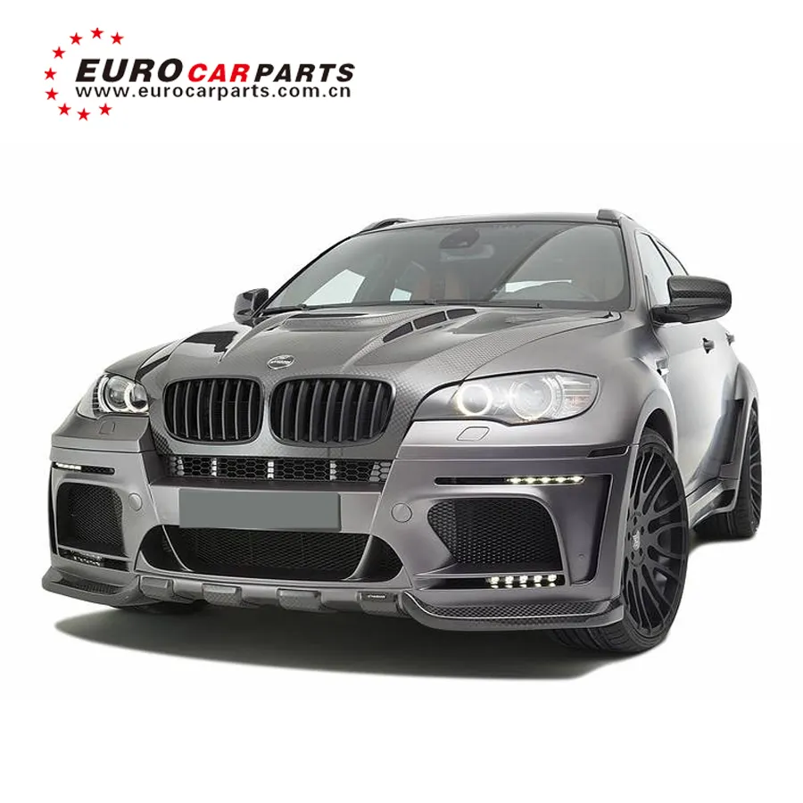 BM X6 E71 körper kit für X6 E71 zu HM stil mit bonnet front stoßstange exhasut system und hinten diffusor