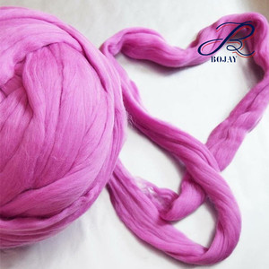 Bojay Bán Buôn 100% Úc Merino Len Khổng Lồ Siêu Mềm Dày Merino Len Sợi Siêu Chunky Len Đan Tay Chăn Sợi - Product Image 3