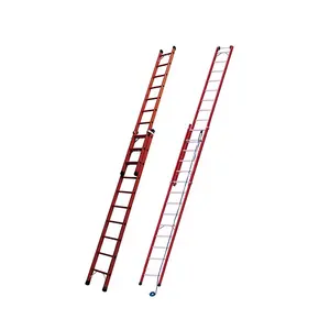 玻璃纤维延伸梯16英尺20英尺24英尺32英尺玻璃钢工具埃斯卡拉工业玻璃钢阶梯1至3米