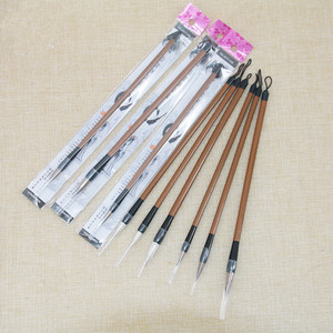 Set <span class=keywords><strong>de</strong></span> pinceaux d'écriture chinois, brosse avec manche en bois et badge <span class=keywords><strong>de</strong></span> calligraphie, stylo brosse à <span class=keywords><strong>encre</strong></span> - Product Image 5