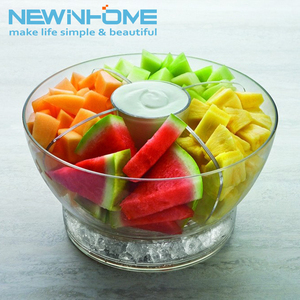 Ensemble de bols de service, bol à salade en <span class=keywords><strong>plastique</strong></span> personnalisé avec couvercle, glacé - Product Image 2