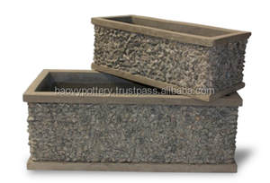 Rectangular pizarra ligero de cemento macetas pequeño concreto macetas GRC plantador - Product Image 1