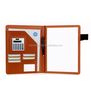 Porte-bloc-notes A4 personnalisé Faux cuir affaires Padfolio portefeuille classeur pour l'organisation et le classement des produits - Product Image 4
