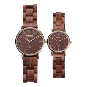 New design wood band stainless steel case wooden wrist watches men women wood lover watches for valentine gifts wristwatch