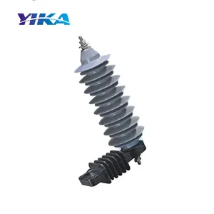 YIKA 21KV Lighting Arrester Surge Arrestor Silicone Rubber Composite Lightning Arrester