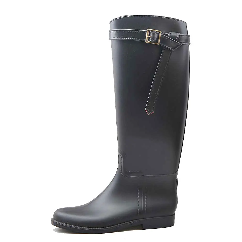 hot sales new design original heeled riding pvc wellingtons hunting boots for women