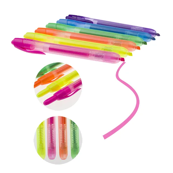ألوان متنوعة إزميل تلميح زر ملون قابل للسحب بطانة لينة قلم تحديد