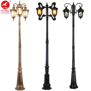 Flyinglighting 3m garden lamp post 36w light 360 degree led